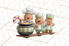 Gingerbread Village PNG Clipart, Candy Land Christmas Scene Product Image 5