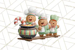 Gingerbread Village PNG Clipart, Candy Land Christmas Scene Product Image 5