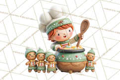 Gingerbread Village PNG Clipart, Candy Land Christmas Scene Product Image 2