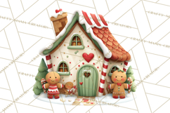 Gingerbread Village PNG Clipart, Candy Land Christmas Scene Product Image 5