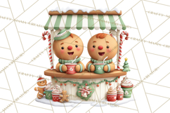 Gingerbread Village PNG Clipart, Candy Land Christmas Scene Product Image 2
