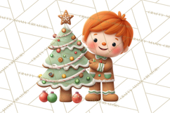 Gingerbread Village PNG Clipart, Candy Land Christmas Scene Product Image 3