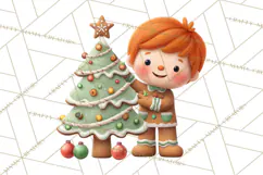 Gingerbread Village PNG Clipart, Candy Land Christmas Scene Product Image 3