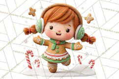 Gingerbread Village PNG Clipart, Candy Land Christmas Scene Product Image 4