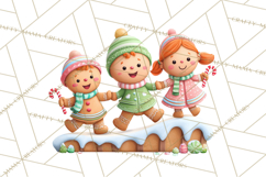 Gingerbread Village PNG Clipart, Candy Land Christmas Scene Product Image 4