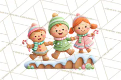 Gingerbread Village PNG Clipart, Candy Land Christmas Scene Product Image 4