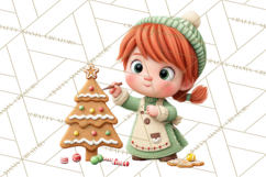 Gingerbread Village PNG Clipart, Candy Land Christmas Scene Product Image 5