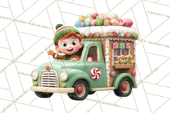 Gingerbread Village PNG Clipart, Candy Land Christmas Scene Product Image 2
