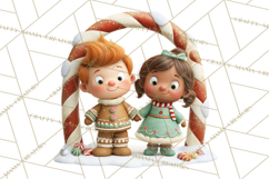 Gingerbread Village PNG Clipart, Candy Land Christmas Scene Product Image 4