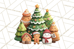 Gingerbread Village PNG Clipart, Candy Land Christmas Scene Product Image 3