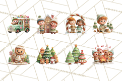 Gingerbread Village PNG Clipart, Candy Land Christmas Scene Product Image 8