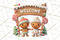 Gingerbread Village PNG Clipart, Candy Land Christmas Scene Product Image 3