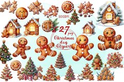 Gingerbread Man Sublimation Clipart Product Image 1