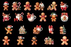 Gingerbread Man Sublimation Clipart Product Image 3