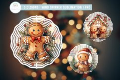 Gingerbread Wind Spinner Sublimation Designs Product Image 1