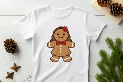 Gingerbread girl layered SVG, Christmas ginger bread man SVG Product Image 2