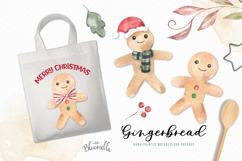 Gingerbread Men 40 Elements Watercolour Houses Foliage Sweet Product Image 2