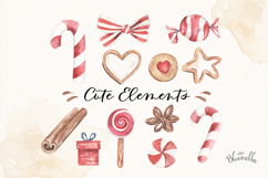 Christmas Watercolour Gingerbreads Clipart Package 66 Assets Product Image 9