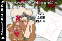 Gingerbread Baker Shelf Sitter SVG For Laser Cutting Product Image 2