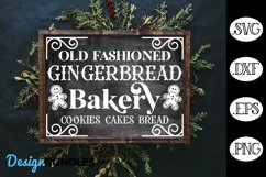 Christmas Gingerbread Bakery SVG | Christmas Sign SVG Product Image 1