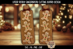 Gingerbread Cookie Board Laser Ready SVG | Holiday SVG Product Image 1