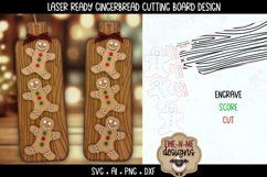 Gingerbread Cookie Board Laser Ready SVG | Holiday SVG Product Image 2