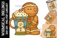 Gingerbread Cocoa Sublimation Clipart Product Image 1