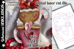 Gingerbread Cocoa Cup SVG For Laser Cutting Product Image 1