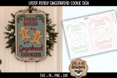 Fresh Baked Gingerbread Sign Laser Ready SVG | Holiday SVG Product Image 2