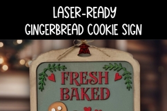 Fresh Baked Gingerbread Sign Laser Ready SVG | Holiday SVG Product Image 4