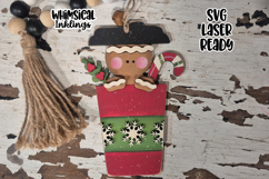 Gingerbread Latte Ornament Laser SVG Product Image 1