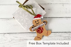 Gingerbread Man Christmas Money Holder Card SVG Product Image 2