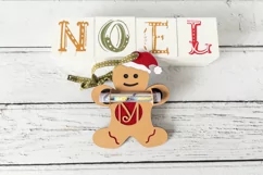 Gingerbread Man Christmas Money Holder Card SVG Product Image 3