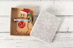 Gingerbread Man Christmas Money Holder Card SVG Product Image 4