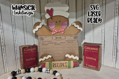 Gingerbread Recipe Card Holder Laser SVG Product Image 1