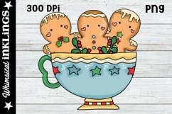 Gingerbread Teacup Sublimation Clipart Product Image 1