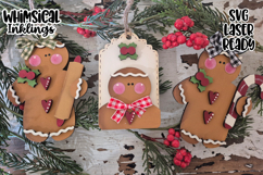 Gingerbread Trio Ornaments Laser SVG| Product Image 1