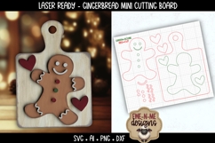 Gingerbread Laser Ready Cutting Board Shelf Sitter SVG Product Image 2