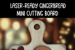 Gingerbread Laser Ready Cutting Board Shelf Sitter SVG Product Image 3