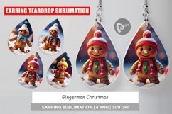 Earring teardrop Gingerman Christmas Product Image 1