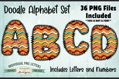 Gingerbread Swirls Doodle Alphabet and Numbers | PNG Files Product Image 1