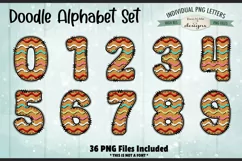 Gingerbread Swirls Doodle Alphabet and Numbers | PNG Files Product Image 3