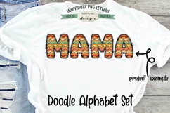Gingerbread Swirls Doodle Alphabet and Numbers | PNG Files Product Image 4
