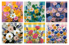 Gingham Spring Garden Digital Paper Vol.1, 40 PNG &amp; JPEG Product Image 2