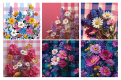 Gingham Spring Garden Digital Paper Vol.2, 40 PNG &amp; JPEG Product Image 2