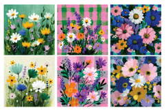 Gingham Spring Garden Digital Paper Vol.2, 40 PNG &amp; JPEG Product Image 5