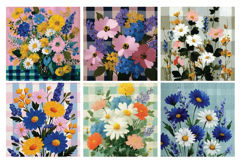 Gingham Spring Garden Digital Paper Vol.1, 40 PNG &amp; JPEG Product Image 6