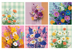 Gingham Spring Garden Digital Paper Vol.2, 40 PNG &amp; JPEG Product Image 7