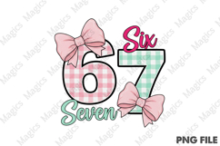 Gingham Bow Valentine PNG Product Image 1