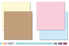 soft gingham craft paper bundle